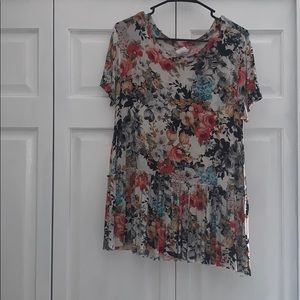 Agnes & Dora Floral Ruffle Top - Medium